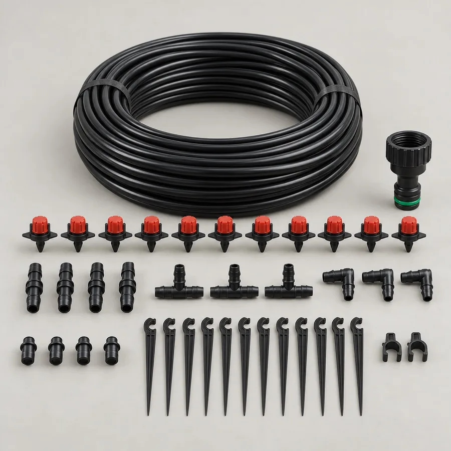Kit de riego por goteo para 20 macetas